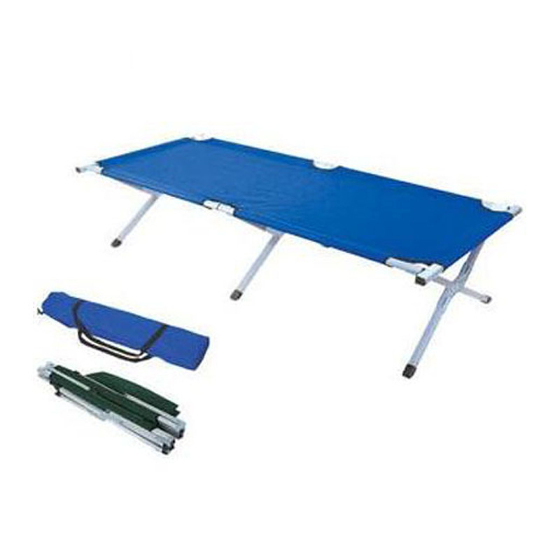 Suministro directo de fábrica simple metal militar cama plegable portátil almuerzo cama al aire libre ocio silla entrega