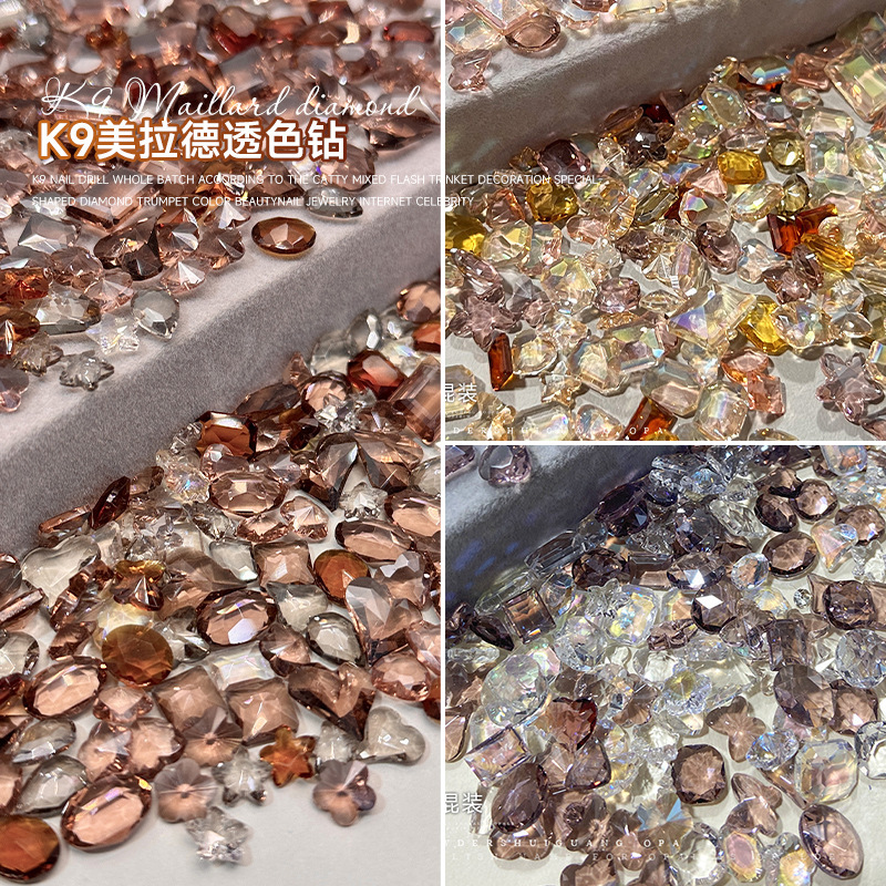 Transparent bottom mixed pointed bottom diamond nail accessories transparent color rock candy heart-shaped water drop special-shaped nail drill Accessories Wholesale Transparent bottom mixed pointed bottom diamond nail accessories transparent color rock candy heart-shaped water drop special-shaped nail drill Accessories Wholesale