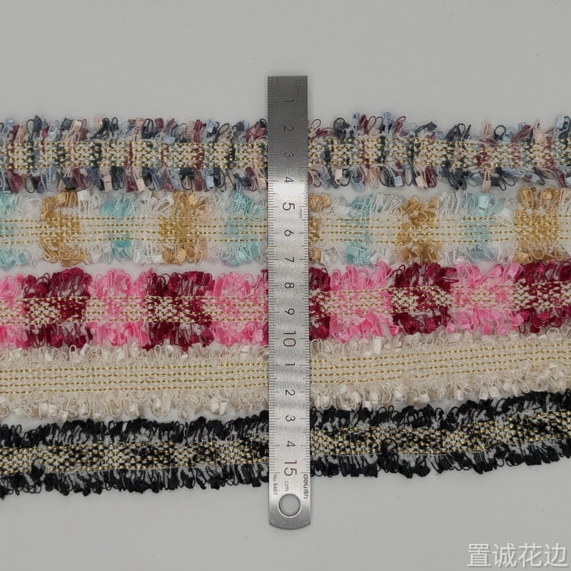 2cm韩国小香风织带4条金丝双边牙刷毛服装装饰帽饰饰品辅料花边