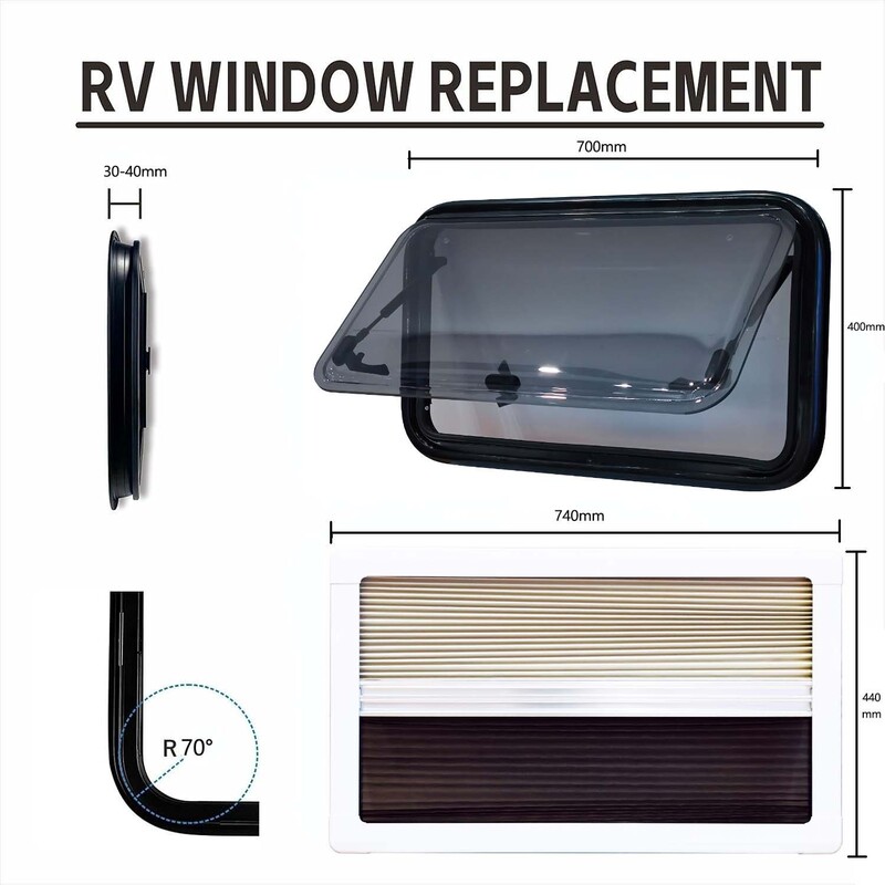 Rv Sliding Window, Acrylic Sliding Window, Pleated Inner Frame, Size Optional, Rv Accessories, Direct from Manufacturer