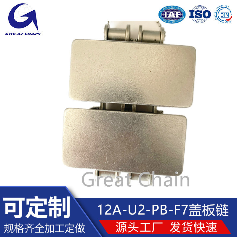 厂家直销工业传输链12A-U2-PB-F7盖板链托盘输送机输送线