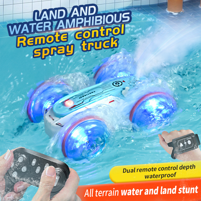 Cross-border Children's Spray Car Remote Control Car Amphibious...