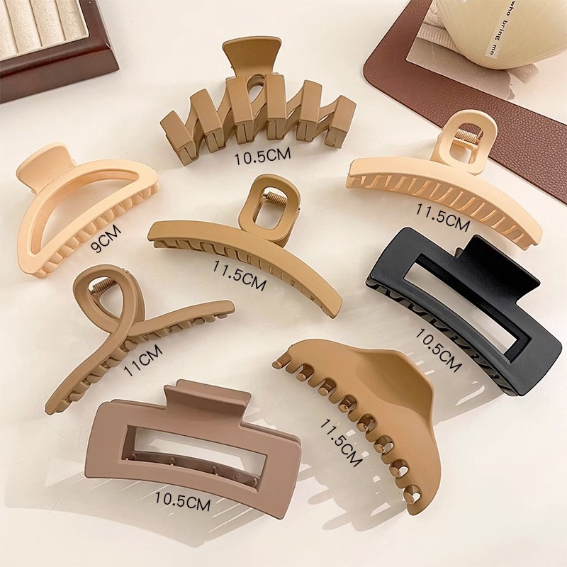 Horquilla de acrílico de las mujeres cuchara trasera updo clip de pelo grande celebridad de Internet elegante tiburón clip tocado simple horquilla