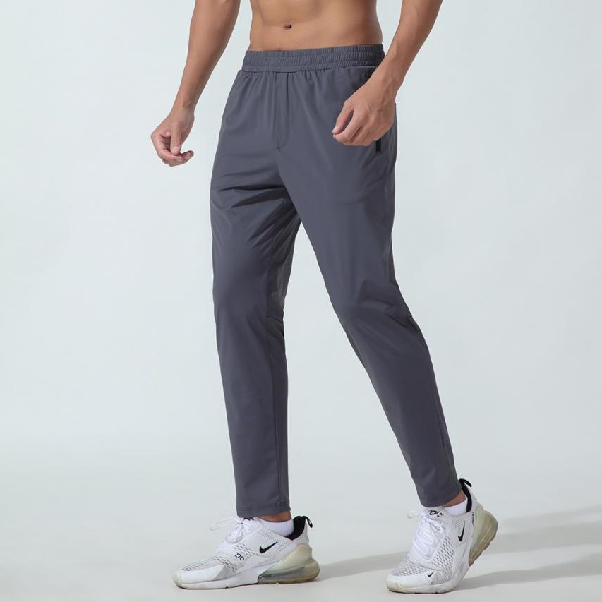 LULU deportes de secado rápido pantalones de los hombres sueltos primavera fina seda de hielo al aire libre correr fitness yoga ocio entrenamiento Pantalones
