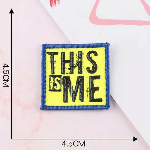  New English Alphanumeric Cloth Label Offset Color Cloth Sticker Rectangular Clothing DIY Color Washable Label
