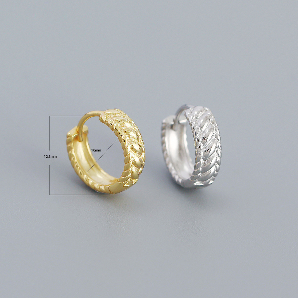 Casual Geometric Sterling Silver Plating Earrings 1 Pair