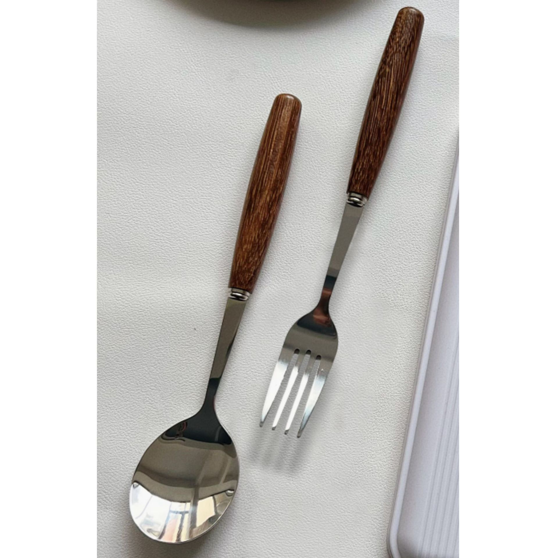 닭날개 나무 라떼 컬러 스푼(두꺼운 싱글 스푼)