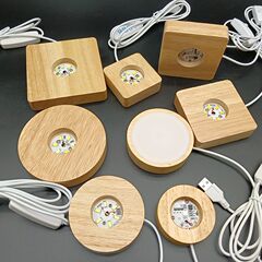 現物実木台座小夜灯発光台座led手作り台座水晶球イルミネーション台座電気スタンド台座