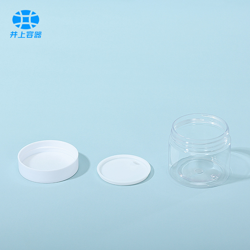 47 dientes 30/40/50/60ml botella de boca ancha transparente crema sub-embalaje botella transparente productos para el cuidado de la piel del animal doméstico frasco de plástico