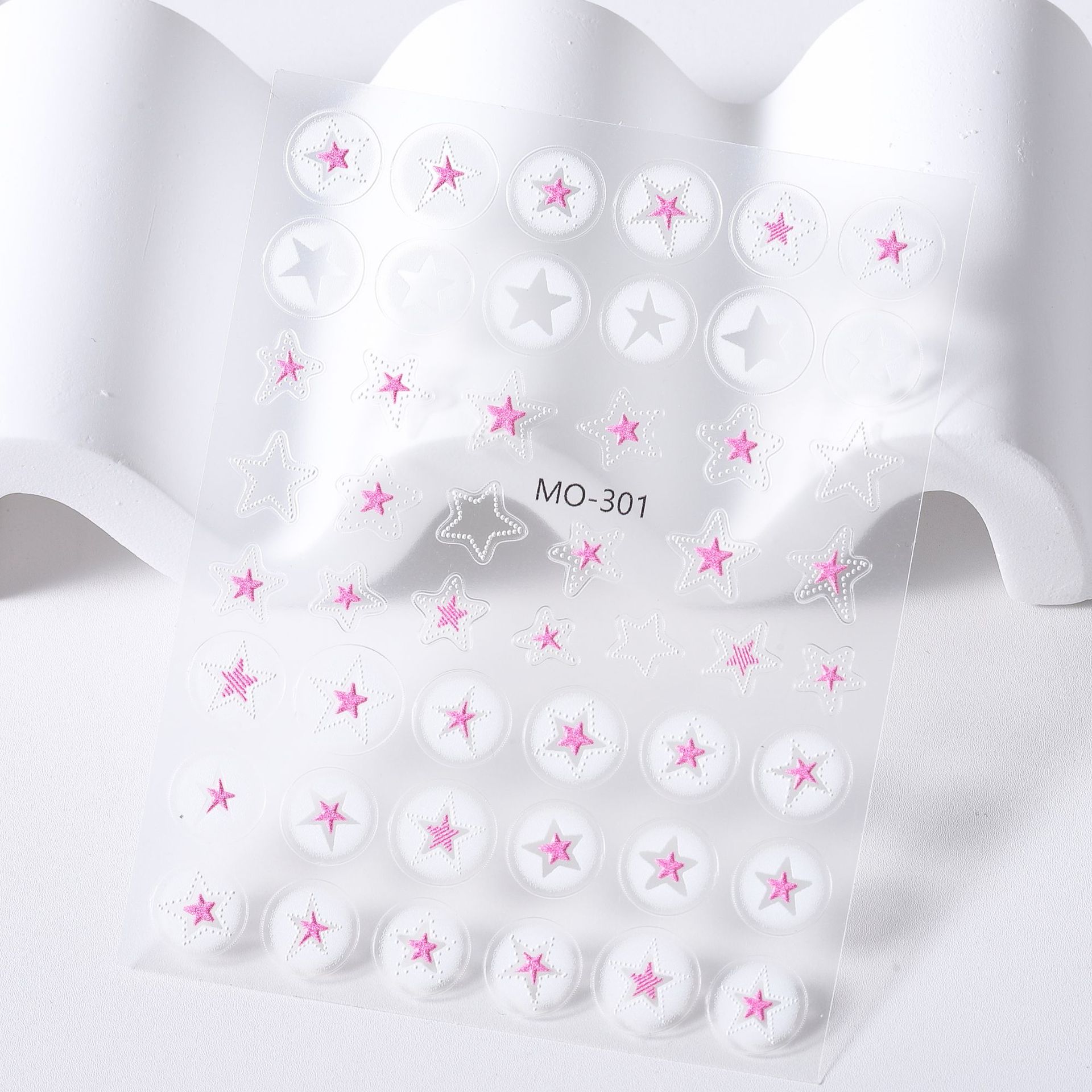 Pegatinas de mariposa en relieve huecas para uñas Pegatinas de lazo de estrella pentagonal de perla de amor Pegatinas de uñas pintadas
