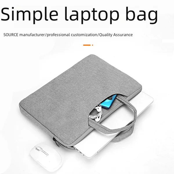 Portable Laptop Bag, Simple Style, Waterproof and Shockproof, Suitable for Apple and Huawei Business Tablets, Handbag