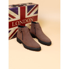 新款马丁靴男款尖头休闲内增高短靴英伦反绒皮翻毛皮靴子高帮皮鞋