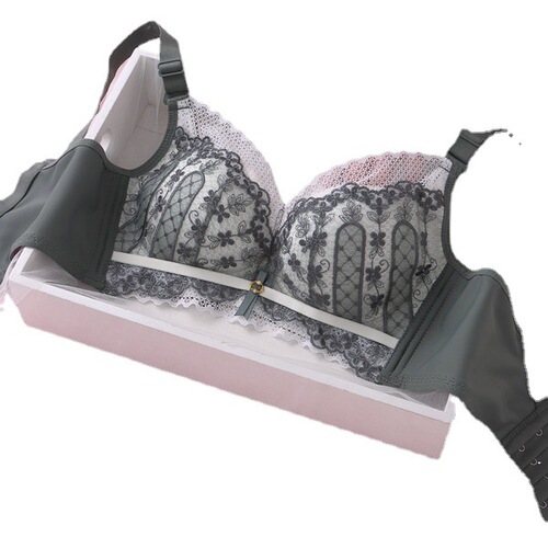 Spring soft underwear women's small bust push-up thin non-wired bralette for side breast support white skin tone female bra medium-thick