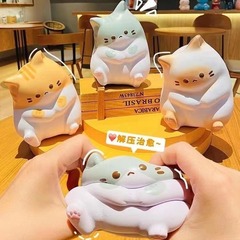 かわいいストレス解消おもちゃつまみゆっくり弾む減圧神器猫オフィスデスクトップ小さな置物癒しプレゼント