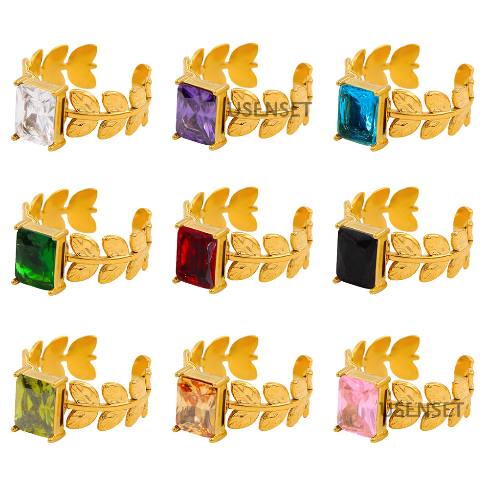 Fashion Geometric Stainless Steel Plating Open Ring 1 Piece