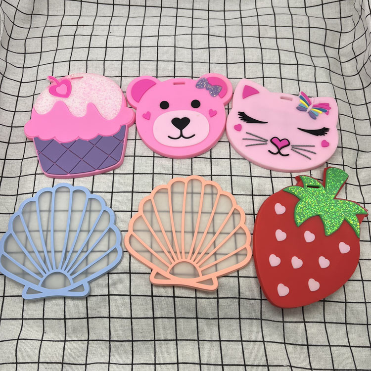 PVC soft rubber luggage tag shell strawberry pendant luggage identification tag