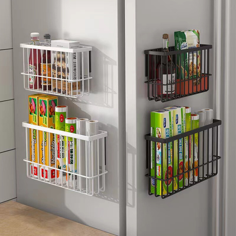 Small Quick-Release Plastic Wrap Storage Rack, No-Drill Magnetic Storage Rack, Rental House Essential, Storage Rack for Refrigerator Side Small Quick-Release Plastic Wrap Storage Rack, No-Drill Magnetic Storage Rack, Rental House Essential, Storage Rack for Refrigerator Side