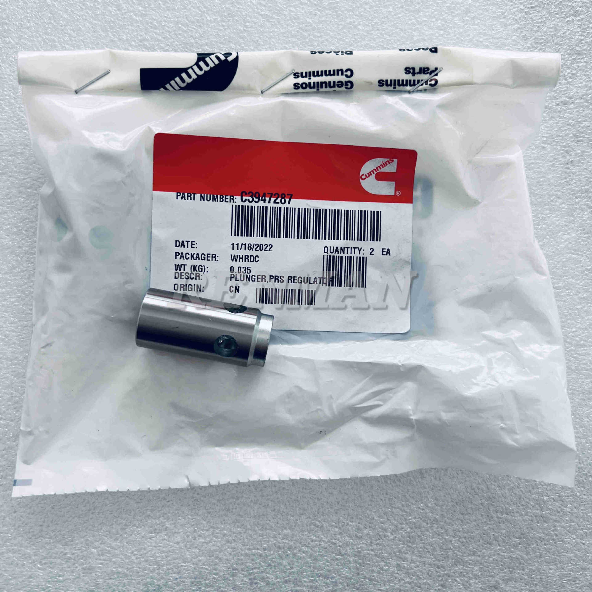 适用于东风康明斯发动机配件3947287压力调节器柱塞QSB报警调节塞