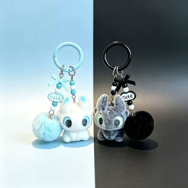 Bowknot Little Red Book Style Creative Gift Toothless Light-Up Couple Phone Chain Dragon Master
