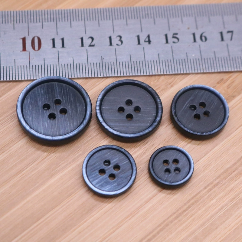 Four-eye button thin edge resin button coat windbreaker button wholesale high-end suit button resin button hand-stitched button