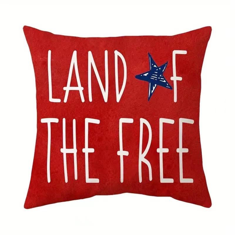 2024 nueva serie de funda de almohada del día de la independencia lino estilo americano funda de almohada cuadrada decoración de atmósfera de vacaciones image 28