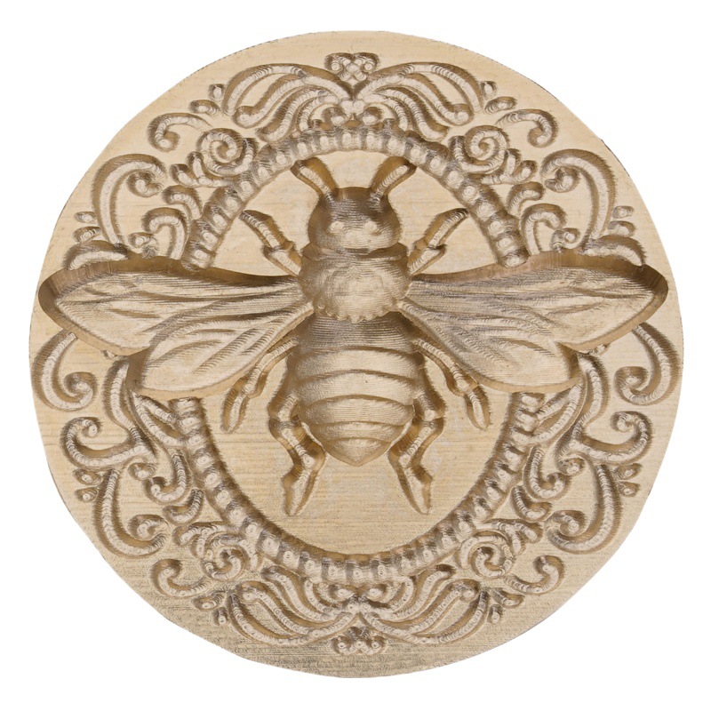 Sello de pintura de fuego alivio profundo original Bee Rose estudiante diario alivio de múltiples capas sobre tarjeta de invitación sello de cera de fuego