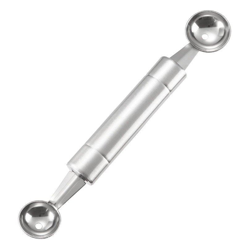 Рытье фруктовых шаров Артефакт Арбузный шар Ложка для копания с двойной головкой Нож для резьбы по нержавеющей стали Нож для фруктов Блюдо Резчик по фруктам