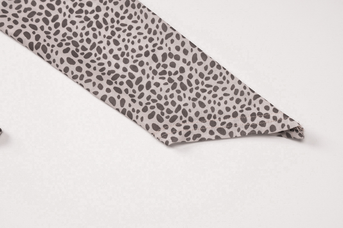 Women Summer Leopard Print Printed Sexy V neck Cardigan Strap Long Sleeved T shirt Miniskirt Set