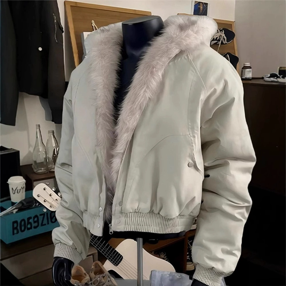 Cleanfit Zuo Shan Diao, хлопковое пальто с меховым воротником и капюшоном для мужчин, зимняя утолщенная теплая американская короткая хлопковая куртка.