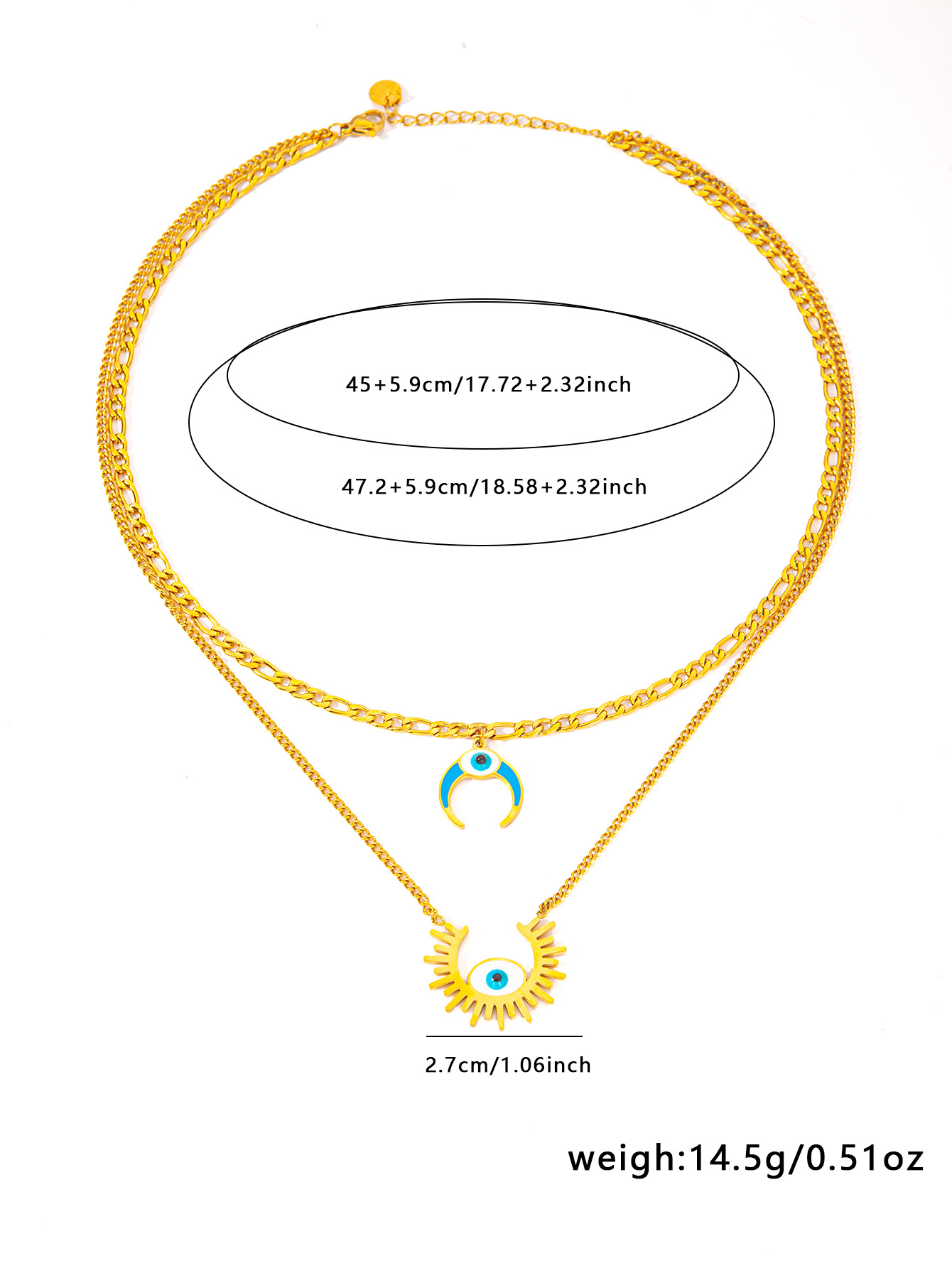 13g Weight 0.03µm Gold Plating Thickness Electroplated Gold Plating Process 18K Real Gold Plated Plating Material 201 Stainless Steel Pendant Material Zircon Inlay Material Layered Necklaces, Necklace Classification 201 Stainless Steel Chain Material cable chain Chain Type 1 Set Quantity Holiday, Daily Occasion 201 Stainless Steel Material Star Pattern Women's Gender Simple Style Style Plating Craft Wholesale Jewelry Simple Style Star Titanium Steel Plating Layered Necklaces Cable Chain 19