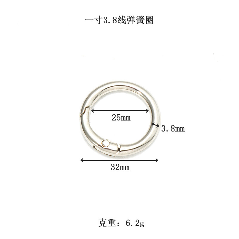 Accesorios de hardware para equipaje de hebillas de resorte de aleación de zinc en stock con hebillas de anillo abiertas