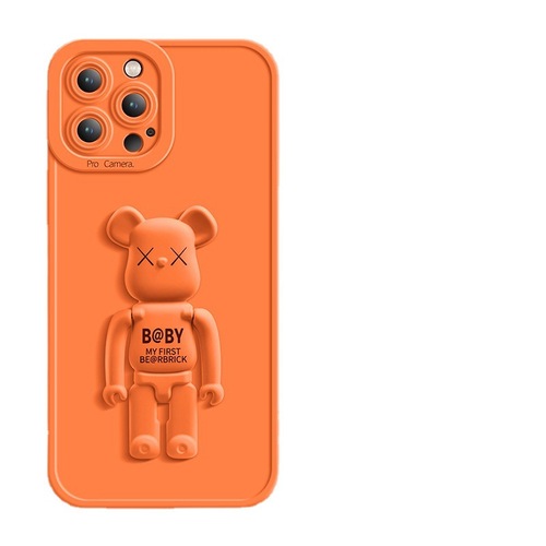 Phone case for iPhone 15 Pro Max, cartoon 15 silicone Apple 15 protector with factory 14 bear stand