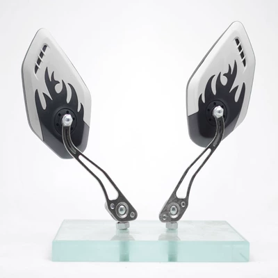 Electric Vehicle Battery Car Motorcycle Motorcycle rearview mirror - 2680-pair-black-and-white