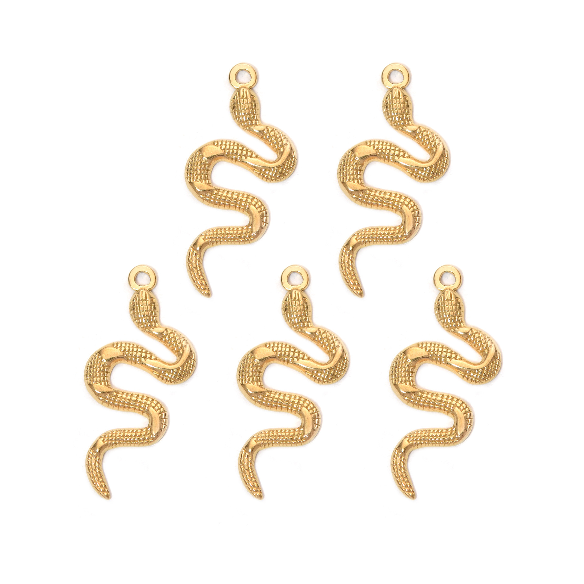 8g Weight Pendant Jewelry Making Type DIY Jewelry Accessories Classification 5 PCS/Package 304 Stainless Steel Snake Pendant