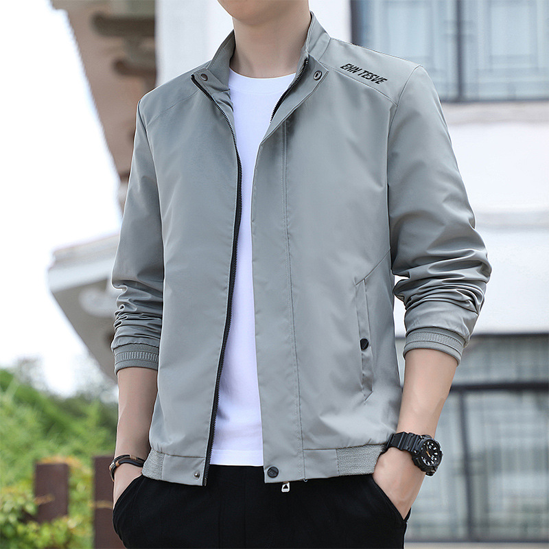 Men's coat Spring and Autumn 2023 new men's casual stand collar jacket young men thin men's coat fashionable men