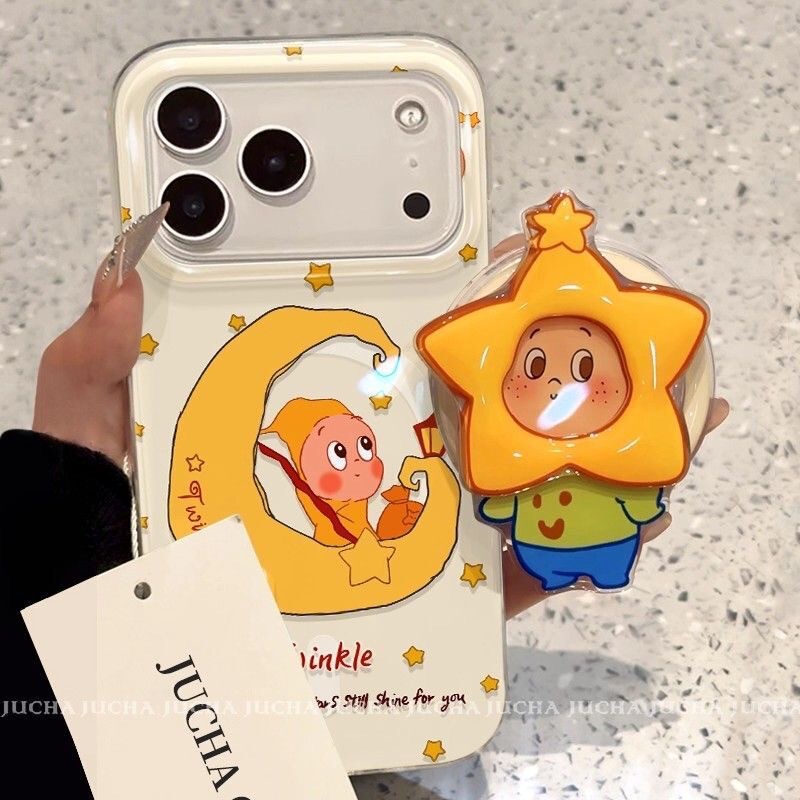 Cartoon Moon Star Villain Magnetic Suction Suitable for Apple Iphone17 Mobile Phone Case 16/15/Promax Soft 14