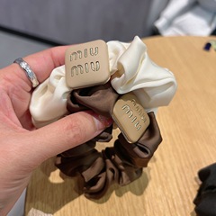 Fashionable and High-end Letter Hairband for Social Media Influencers - New Style Large Bowknot Hairband, Simple Round Headband with Tail Hair Ties