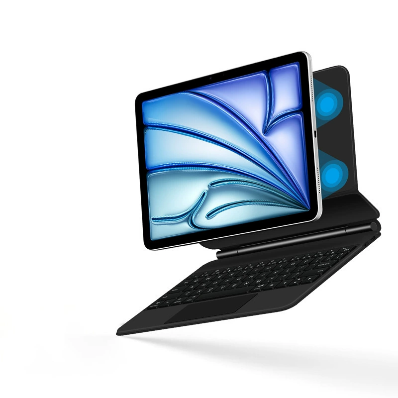 Клавиатурный кожаный чехол для iPad 11 (2025 / Air / Pro), подвесной магнитный, многоцветный
