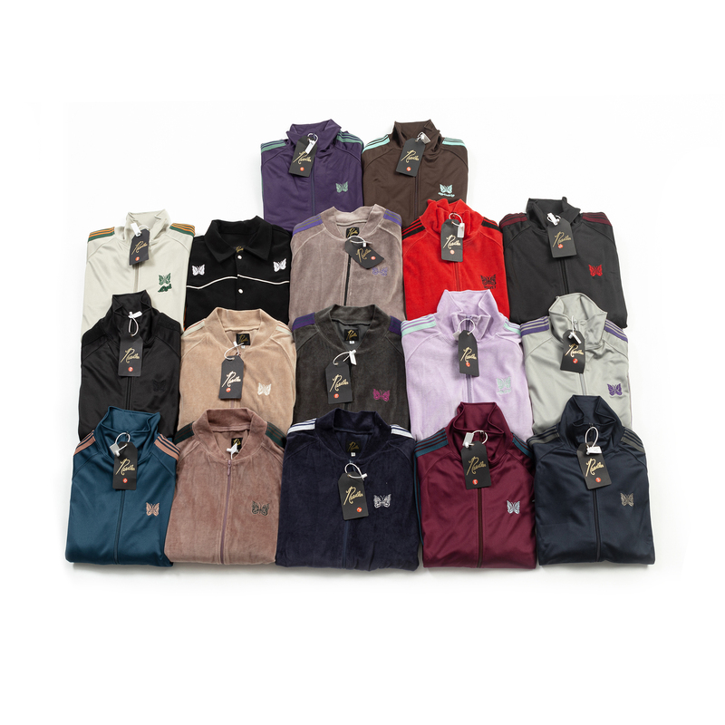 Needles Track Butterfly Embroider Casual Sports Velvet Jacket Japanese Style Trendy Brand Men's and Women's Autumn and Winter Jacket