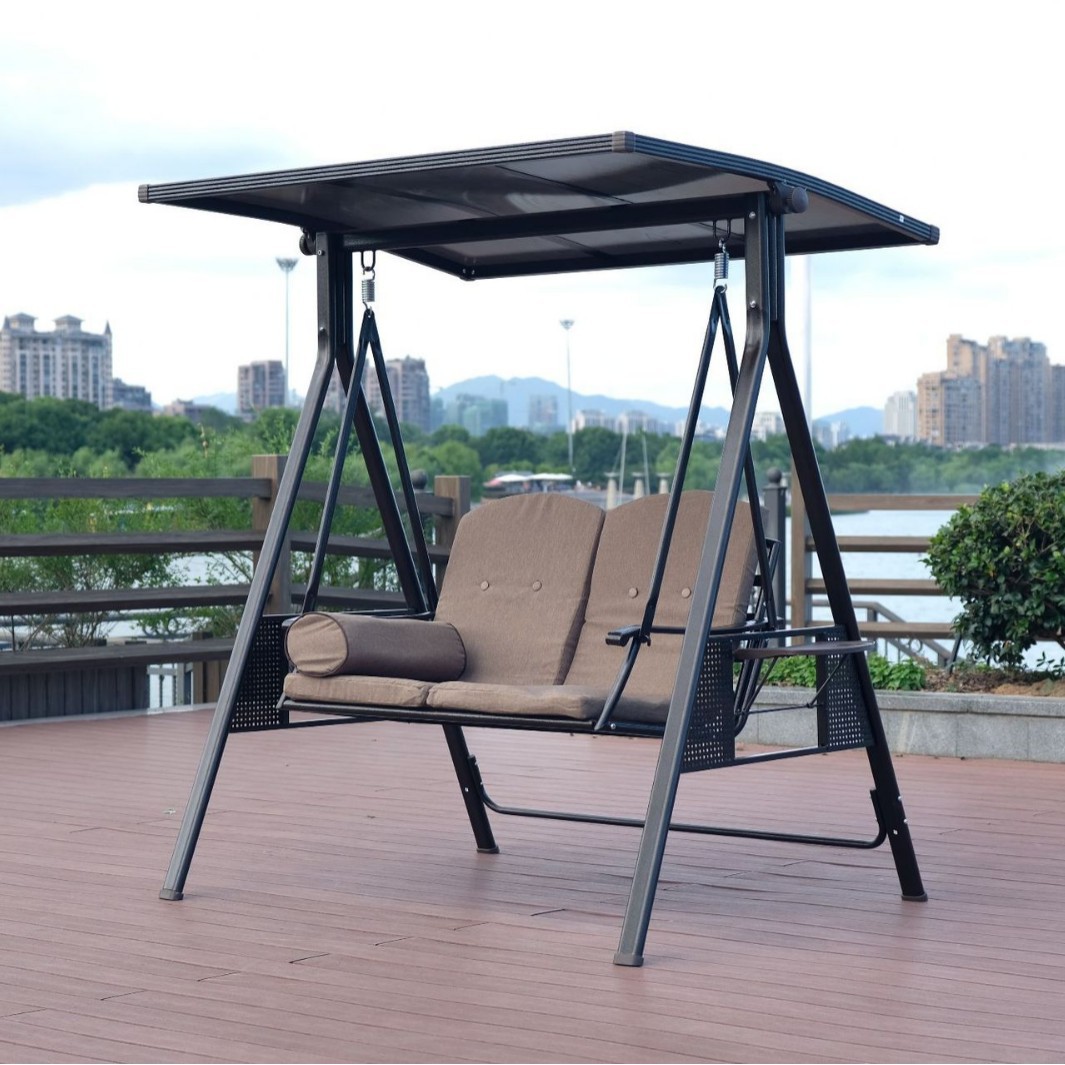 Outdoor Swing Villa Metal Hanging Chair Wrought Iron Cradle Courtyard Swing Bed Indoor Outdoor Garden Hanging Basket Chair