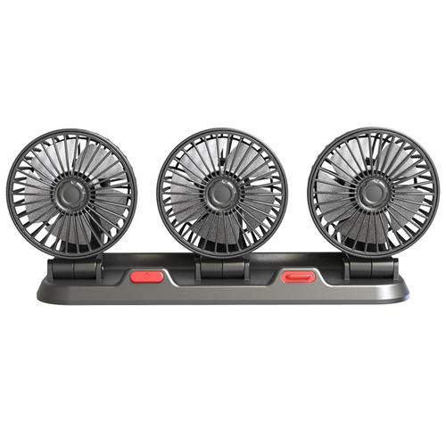 Car three-head fan usb car electric fan powerful fan for large truck 24v/12v refrigeration minivan