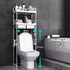 Bathroom washing machine bathroom rack floor-standing toilet rack toilet toilet punch-free basin storage rack