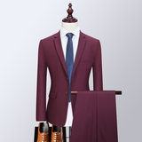 Burgundy (áo hai nút + quần)