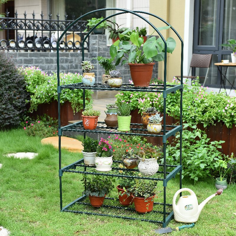 Widened Four-layer Greenhouse Garden Dome Planting Rack, Rainproof Succulent Shelter, Plant Insulation Shed, House,_voghion.com