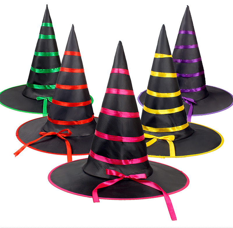 Women's Gender Simple Style, Classic Style Style Flat Eaves Rim Women's Simple Style Classic Style Color Block Flat Eaves Witch Hat