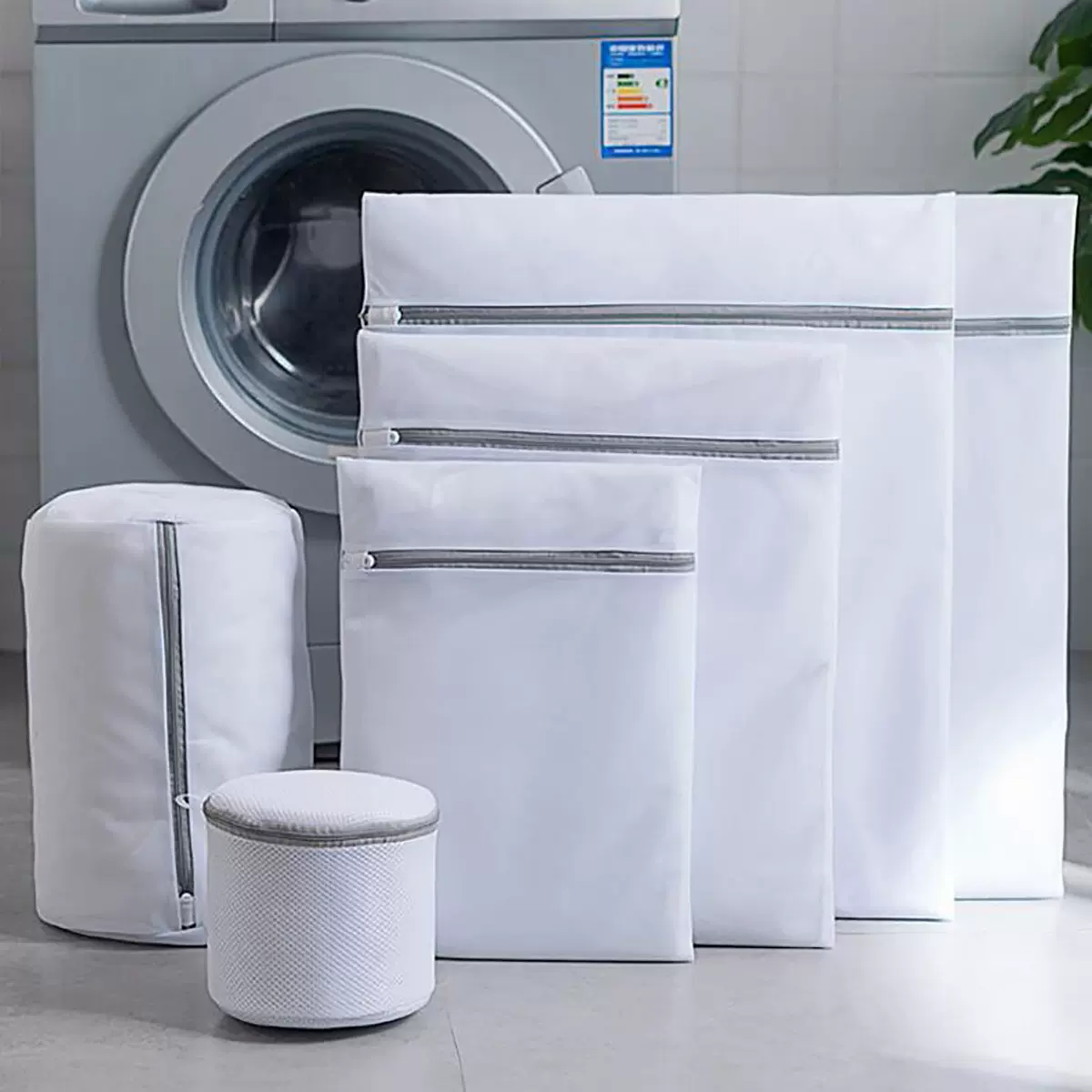工厂直发加厚细网灰色拉链洗衣袋机洗衣物洗护袋旅行收纳网袋现货