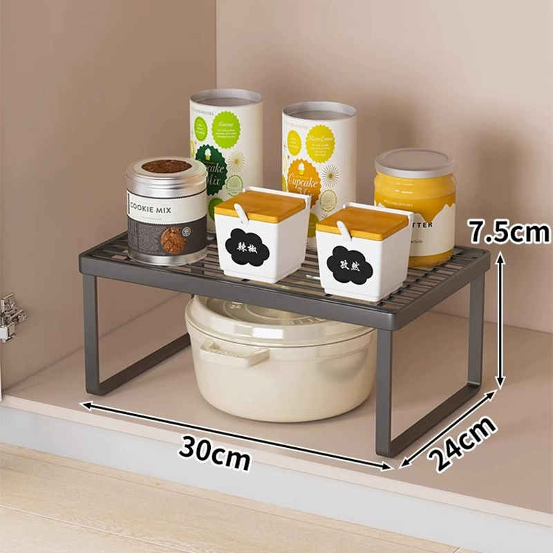 Kitchen Cabinet Shelf Organizer Rack, Multi-Size Desktop & Cabinet Storage