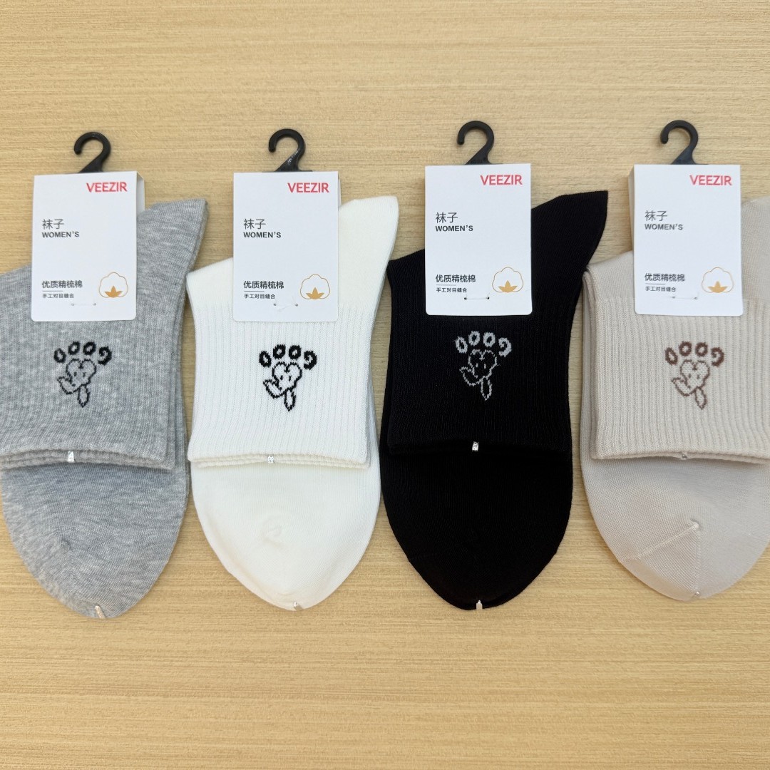 Wei Zhi 815 Women's Casual Combed Cotton Anti-Odor Antibacterial Pure Cotton College Style Versatile Anti-Pilling Ankle Socks