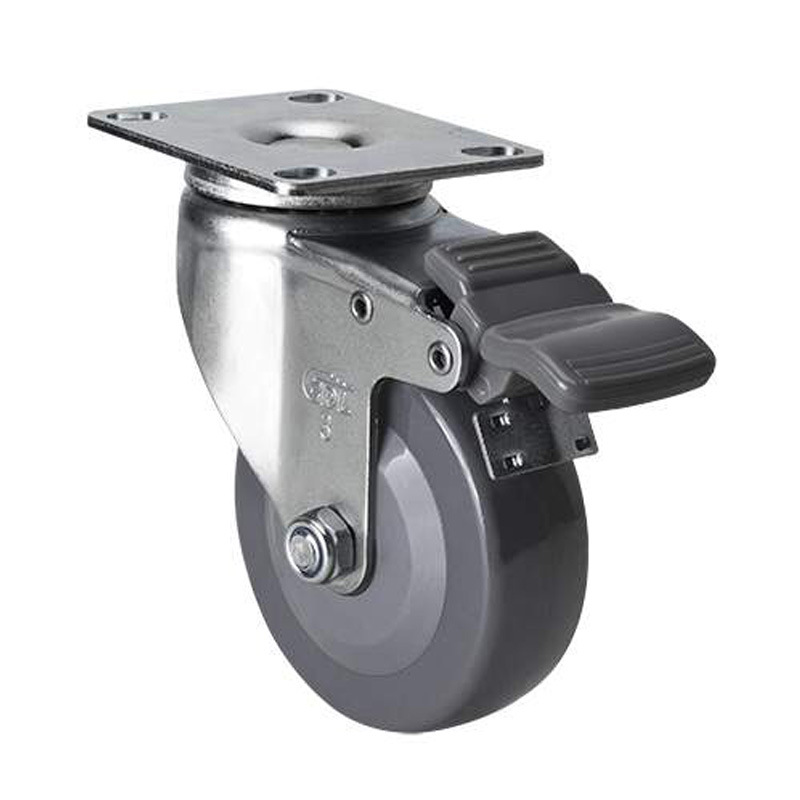 Rueda Giratoria Industrial Ligera 2.5, 3, 4 Pulgadas 36-74 de PU con Freno para Logística