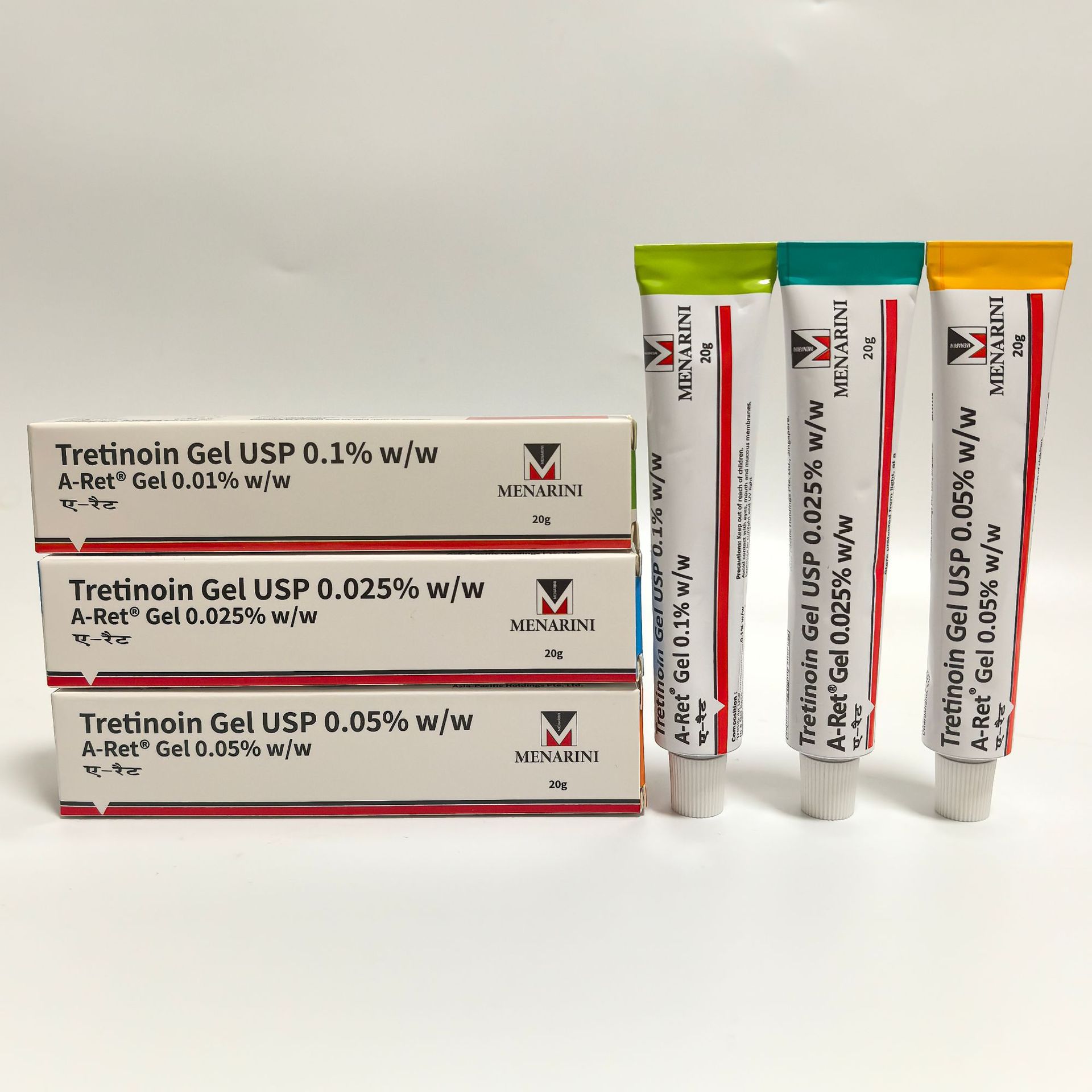 跨境美纳里尼 A-Ret 0.05%维A酸凝胶 20g外用维甲酸皮肤护理凝胶
